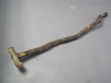 Folk Art Hand Made Walking Stick Extraordinary Curved Solid Natural Worked Wood