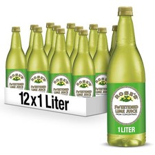 Rose's Lime Juice 33.82 Fl Oz Pack of 12 Premium Mixer for Cocktails