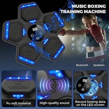 2025 Smart Music Boxing Machine, Bluetooth Punching Trainer with Gloves, 9 Modes