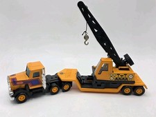 Vintage 1980 Buddy L Corp 1:35 Peterbilt Semi Truck w/Crane Trailer Toy Vgc
