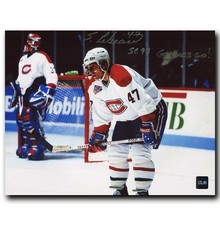 Stephan Lebeau Montreal Canadiens Autographed Inscribed 8x10 Photo NO TARIFFS