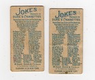 Pair of W. Duke, Sons & Co. Tobacco Cards; N81; Jokes; "A Regular Corker" & PLUS — photo 2