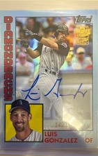 2025 Topps Archives 1984 Fan Faves Auto Luis Gonzalez #84FFA-LG Blue /25