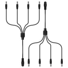 DC 1 Female to 4 Output Power Splitter Cable 30 Pcs 1 to 4 Plug DC CCTV Power...