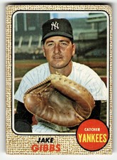 1968 Topps Jake Gibbs #89 New York Yankees LOW MID GRADE FILLER