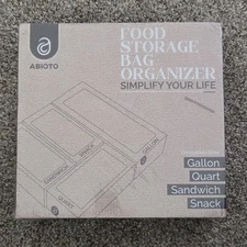 Abioto Bamboo Food Storage Bag Organizer Kitchen Organization Brand New