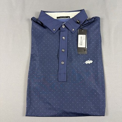 Greyson Golf Shirt Polo Chest Logo Icon G Print XL Maltese Blue NWT MSRP $118