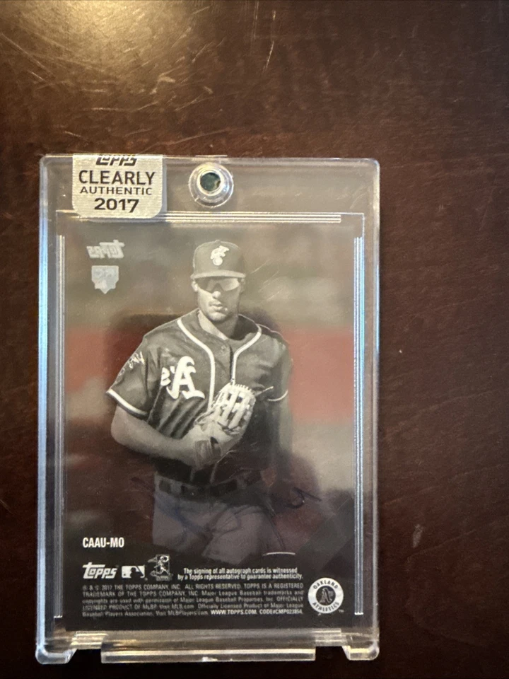 2017 Topps Clearly Authentic Matt Olson Rookie Card Auto RC Factory Sealed - Image 2 of 2