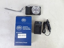 Panasonic Lumix DMC ZS50 Digital Camera Black Silver 12.1MP - Works - Lens Stick