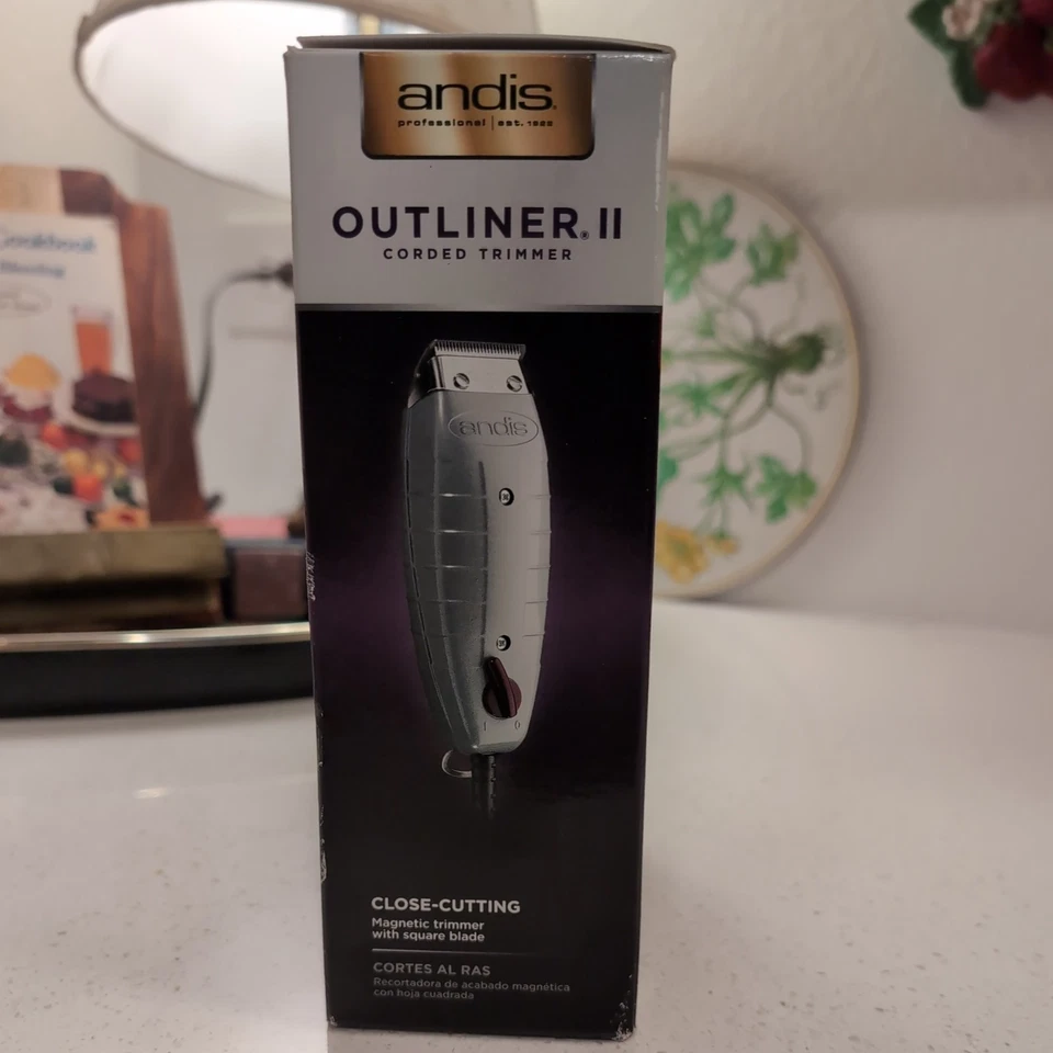 New Andis Outliner II Square Blade Corded Trimmer, Gray - 04603 Made In USA - Image 4 of 4