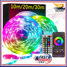 Usa 32ft Led Strip Lights Remote Control Bedroom For Indoor Outdoor - Free Ship