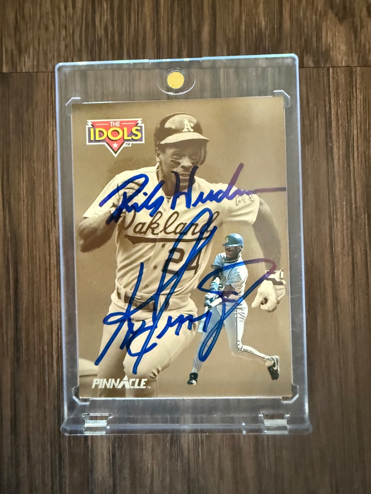 1992 Pinnacle- Rickey Henderson / Ken Griffey Jr. Auto Autograph- 
