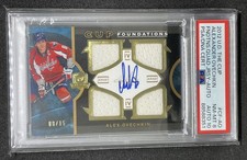 2012 THE CUP OVECHKIN FOUNDATIONS QUAD JERSEY AUTO 8/15 JSY # PSA 8 AUTO 10 1/1