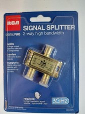 RCA Digital Plus 2-Way Coaxial Signal Splitter 5-3000MHz 3GHz HDTV Cable
