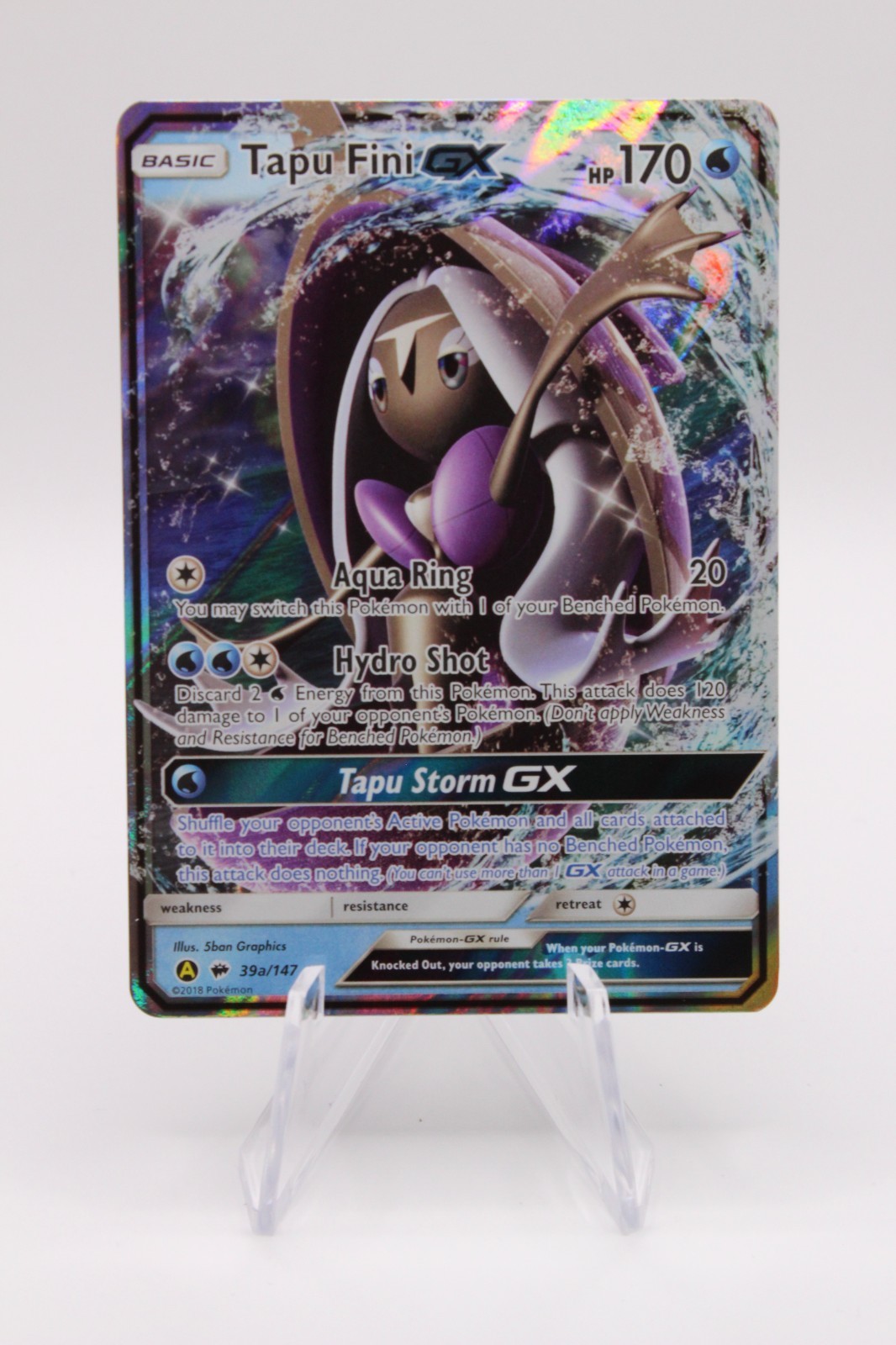 Tapu Fini GX 39a/147 Burning Shadows Rare Holo Pokemon Card LP