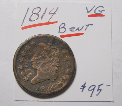 Photo of a 1814-P Large Cent from an eBay listing that sold on Jul 22, 2026