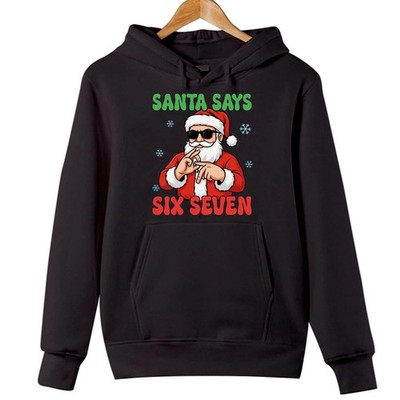Grinch Santa Says Six Seven 67 Meme Funny Christmas Hoodie S-3XL