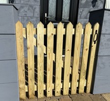 Wicket Picket Garden Wood Timber 91.5cm 3ft Gate Treated Planed Timber 2 Designs