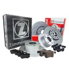 Zimmermann Sport Bremsscheiben Vorne Normale Hinten Beläge für AUDI A4 8W2, 8WC