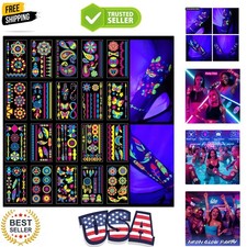 Glow in the Dark Tattoos 172 PCS   Glow in the Dark Party Supplies, Neon Body...