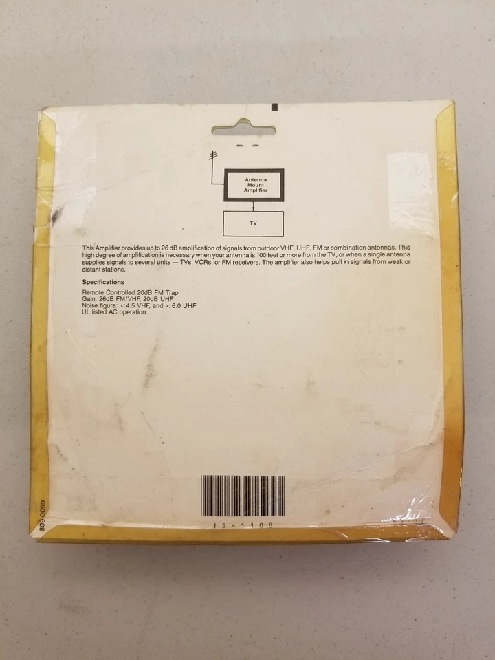 Vintage RADIO SHACK Antenna-Mounted Signal Amplifier 15-1108 NEW OLD STOCK! - Image 3 of 4