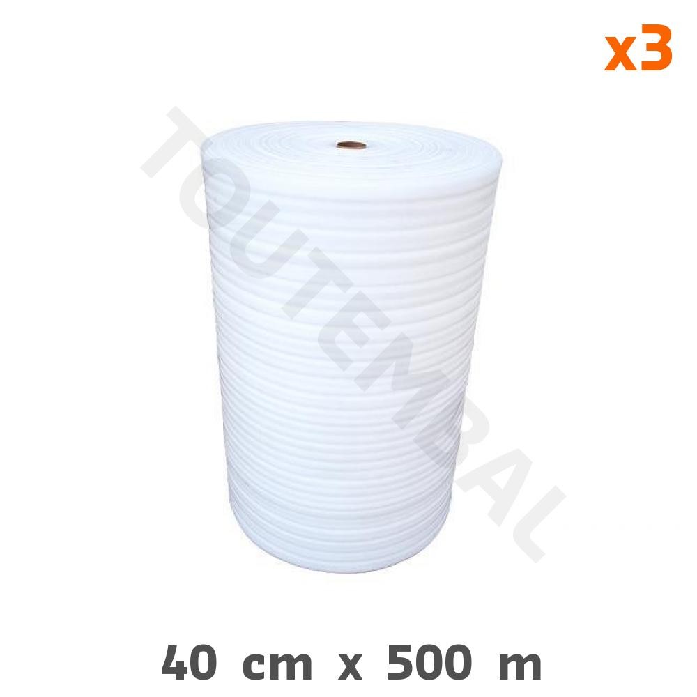 Film mousse 1 mm ép 40 cm contre les rayures de transport pour miroir et mobilier verni