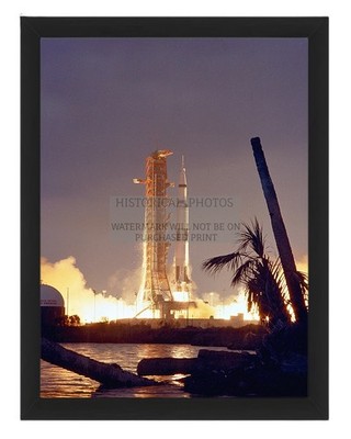 APOLLO 14 SATURN V LIFTOFF FROM PAD 39A KENNEDY SPACE CENTER 1 8X10 FRAMED PHOTO