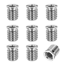 9pcs 1/4" to 3/8" Male Threaded Tripod Screw Adapters 5mm, Silver