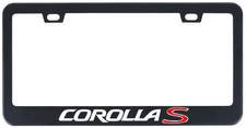 Black Corolla S License Plate Frame Cover Holder For Toyota Stainless Steel