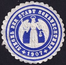 „Siegel der Stadt Schlüchtern 1907“ (Main-Kinzig-Kreis) Siegelmarke