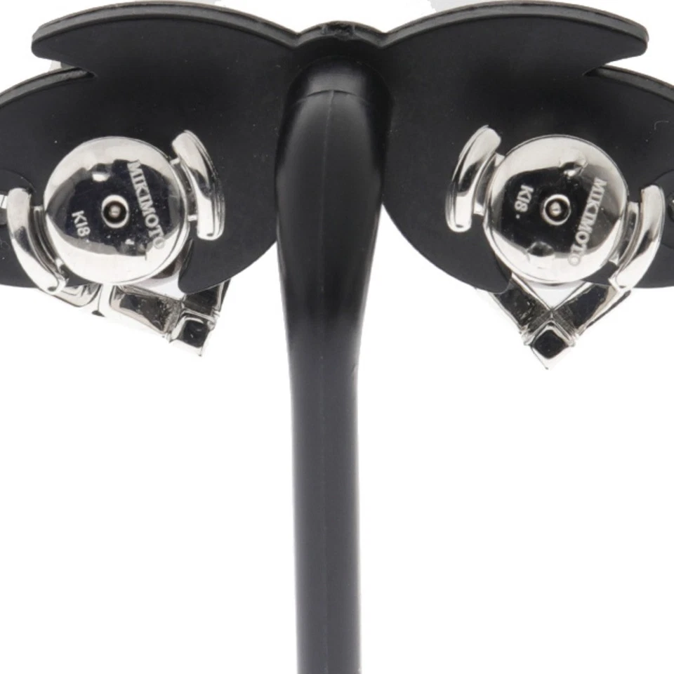 (清洁)Mikimoto M 系列黑色珍珠耳环 K18 WG 白色二手 FUJI-0 — 第 4/4 张图片