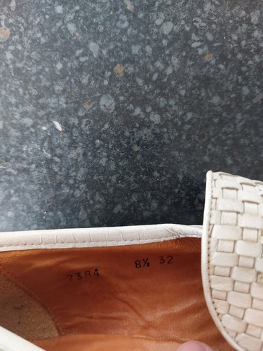 Grenson Footmaster Mens Cream Loafers Vintage Size 8.5 Made In England - Picture 15 of 24