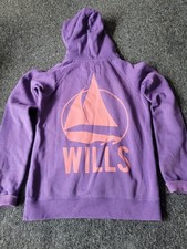 Purple JW Jack Wills Ladies Purple Hoodie UK 10 Quality Cotton Jumper Pullover
