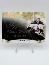 Jack McBain 2023-24 SP Authentic Sign of the Times Black 49/49 Inscribed Auto