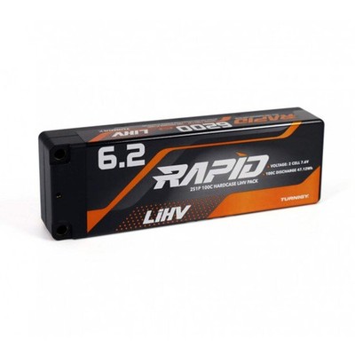 Turnigy Rapid LiHV 6200mAh 2S 7.6V 100C Hardcase LiPo Battery w/ XT60