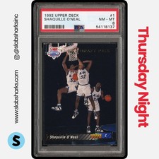 1992 UPPER DECK #1 SHAQUILLE O'NEAL SP RC ROOKIE PSA 8