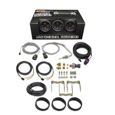 Glowshift Boost 1500f Pyro Egt 30 Fuel Pressure Diesel Gauges Black 7 Color