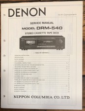 Denon DRM-540 Cassette Service Manual Original