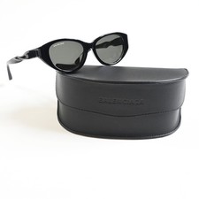 Balenciaga BB0209SA 001 Womens Authentic Sunglasses Black/Gray, 55mm - New