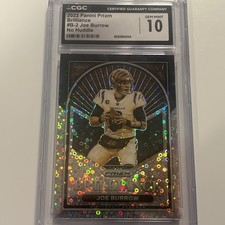 2022 PANINI PRIZM BRILLIANCE NO HUDDLE DISCO PRIZM JOE BURROW #B-2 CGC 10 GEM MT