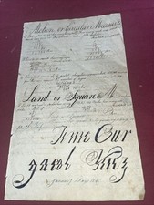 1845 Handwritten Arithmetic Page Jacob Kutz Kutztown Pa Folk Art