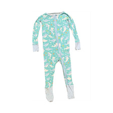 Little Sleepies 3T Footed Pajamas Zip Bamboo Sea Life Shark Print One Piece