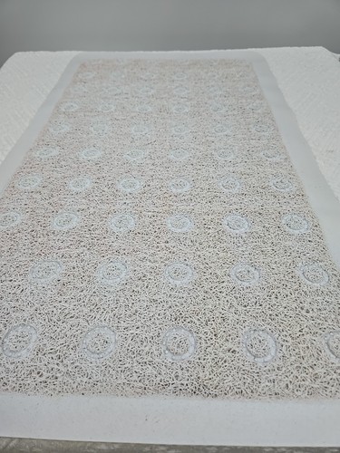 Non Slip LOOFAH Bathtub Mat Suction Cups Washable Shower Mat Oatmeal/Beige Color