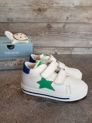 FALCOTTO Kinder Sneaker 0012015350 SASHA WEISS Schuhe REISSVERSCHLUSS 
