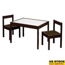 Kids Table Chair Set 3-Piece Playroom Furniture Ages 1-5 Safety Design New