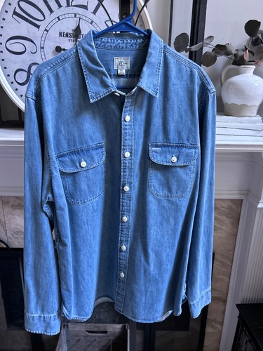J. CREW J.CREW men's 100% denim long sleeve shirt sz XL / XXL 2XL
