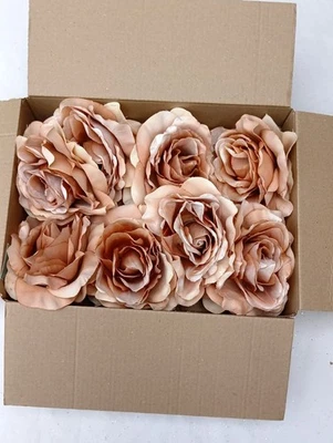 KAEMINGK Peach Christmas Tree Decorations SPECIAL PRICE Clip on Blush Peach Rose Flower 8