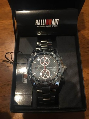 #ad #ad Discontinued Mitsubishi Parts SEIKO RALLI ART Carbon Chronograph Watch $1043.09