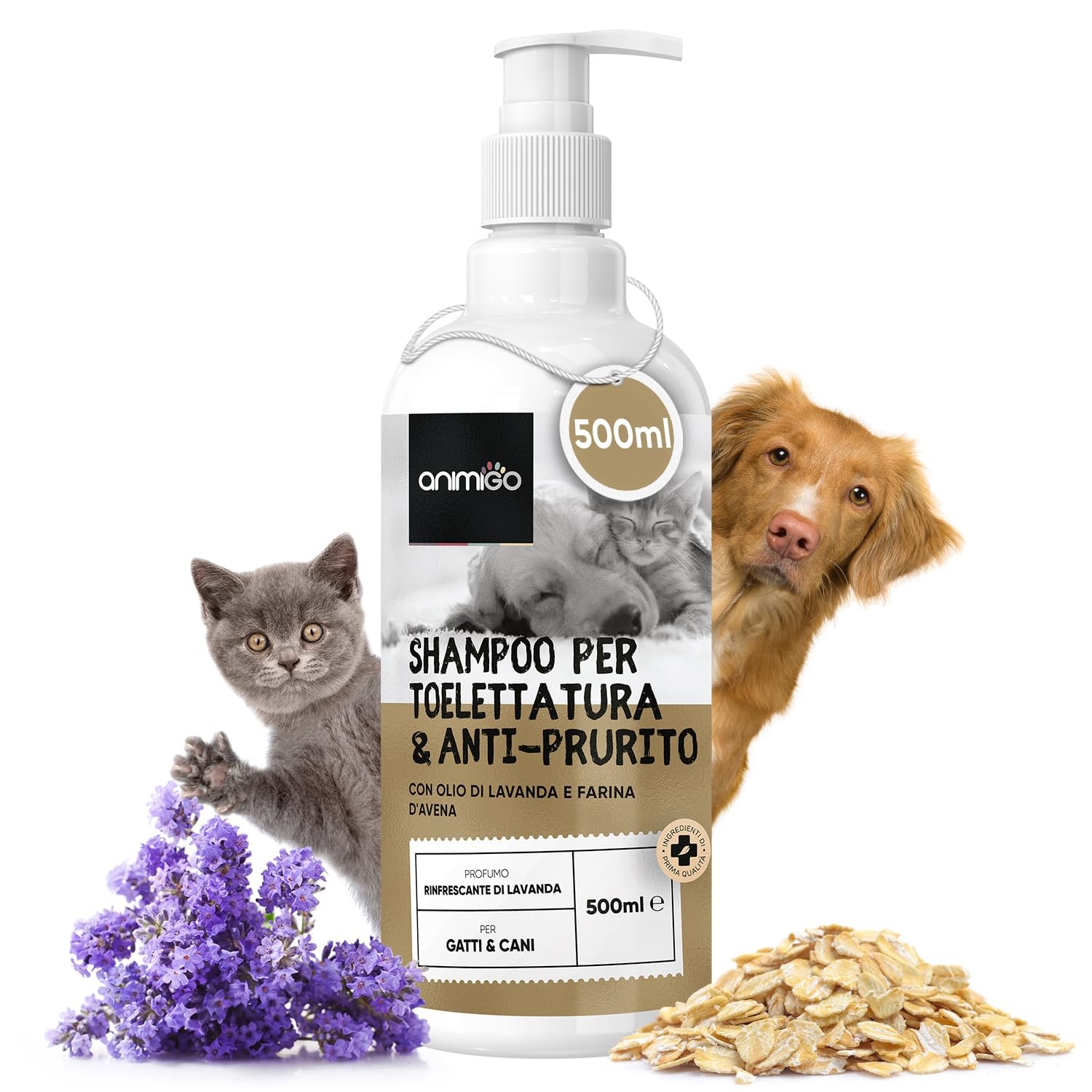SHAMPOO SECCO PER CANI E GATTI Prodotto Naturale e Delicato per Pelle e Pe