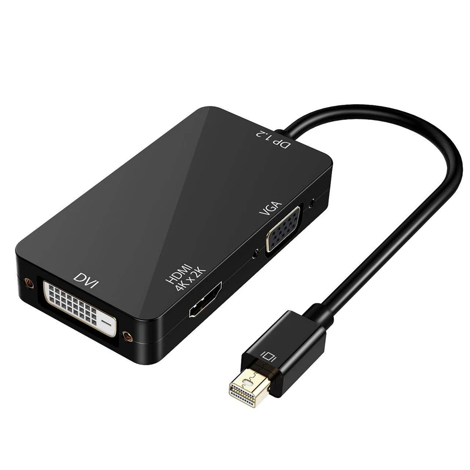 Thunderbolt Mini Display Port DP To HDMI DVI VGA Adapter for Macbook Pro Air 4K - Image 2 of 3